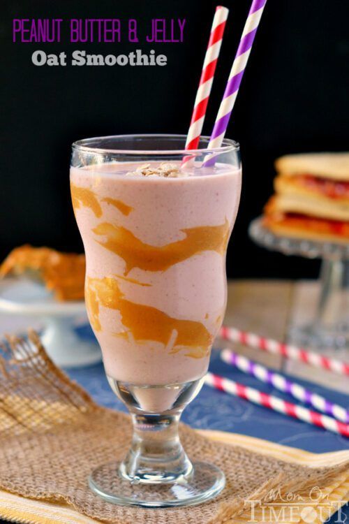 Peanut Butter Jelly Smoothie by Mom on Timeout