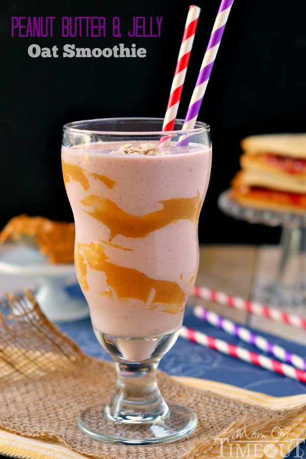 Peanut Butter Jelly Smoothie by Mom on Timeout