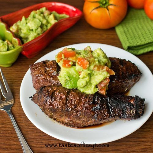 Mexican Steak & Avocado Salsa by Tastes of Lizzie T's