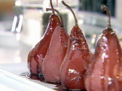 Spiced Red Wine Poached Pears by The Food Network