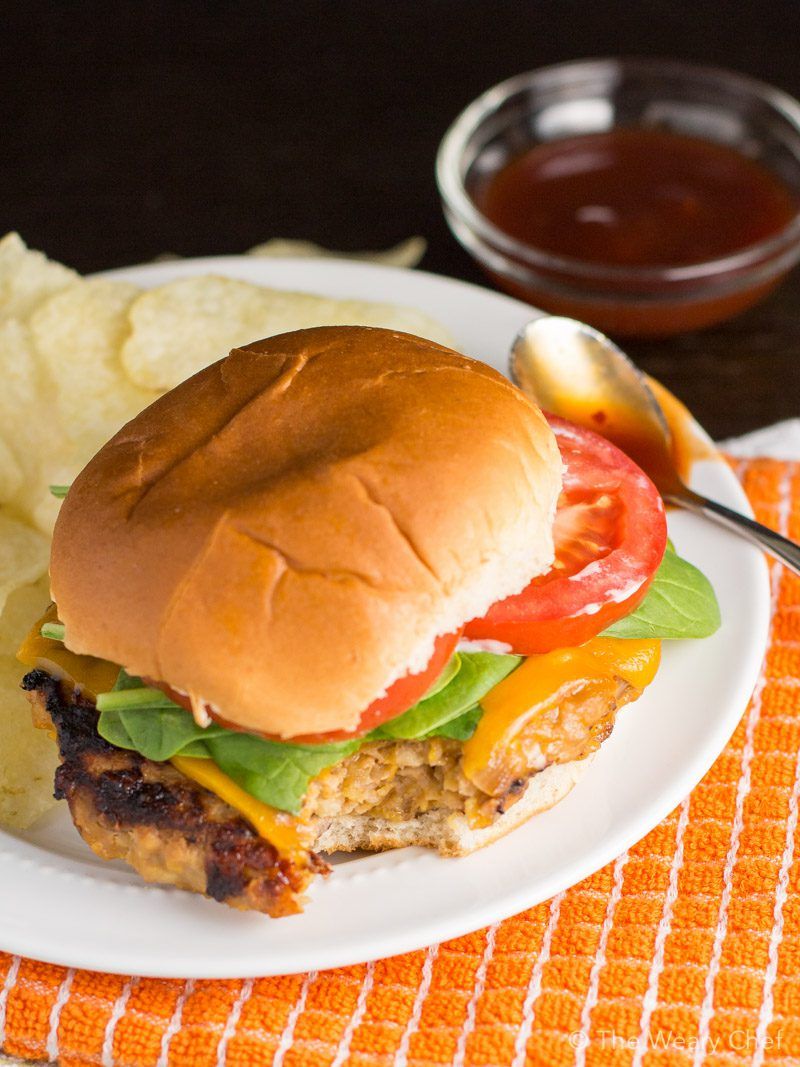 BBQ Chicken Burgers - The Weary Chef