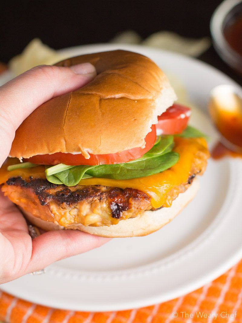 BBQ Chicken Burgers - The Weary Chef