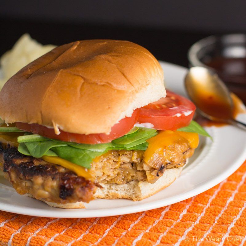 BBQ Chicken Burgers - The Weary Chef