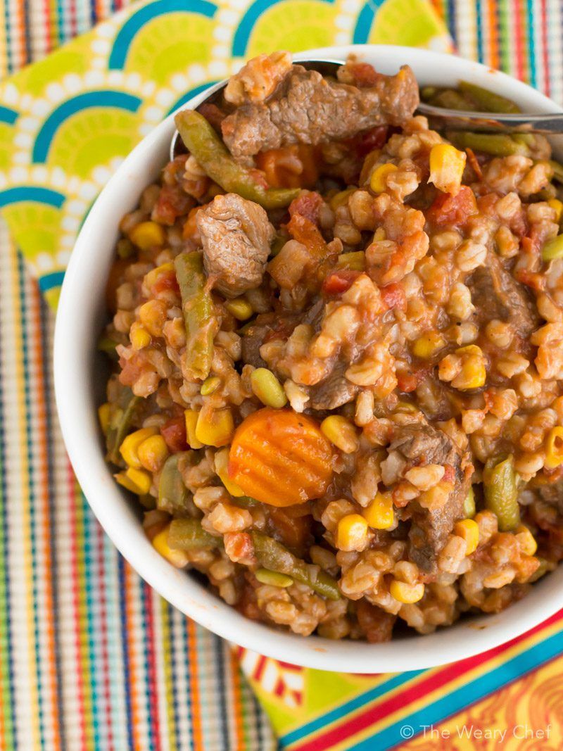 This warm, hearty soup loaded with vegetables, beef, and barley is the best kind of comfort food!