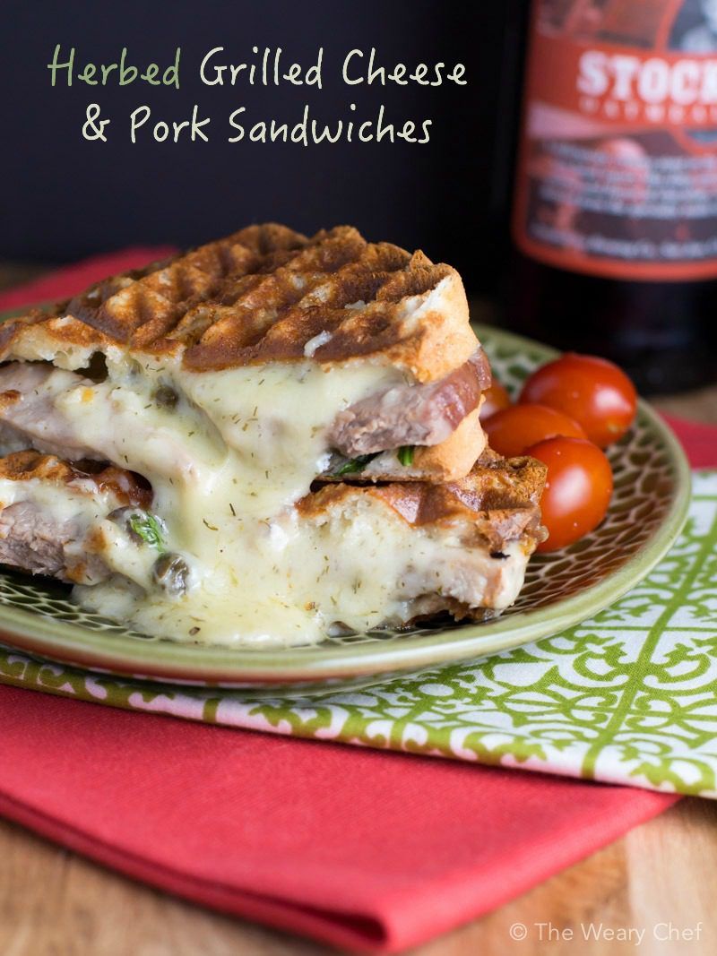 Herbed Grilled Cheese Sandwiches with Rosemary Pork