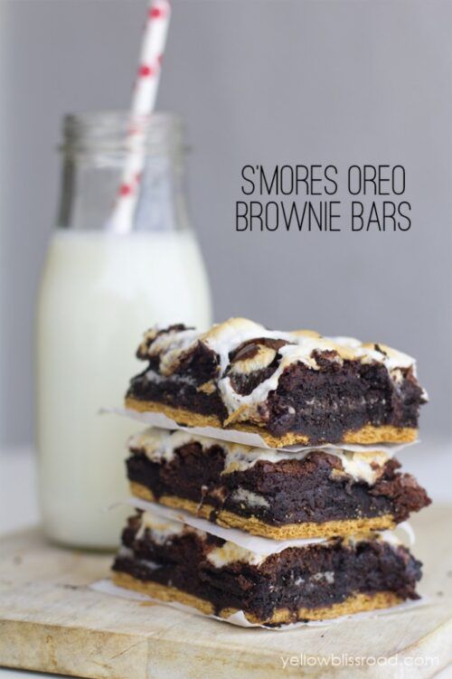 S'mores Oreo Brownie Bars - Yellow Bliss Road