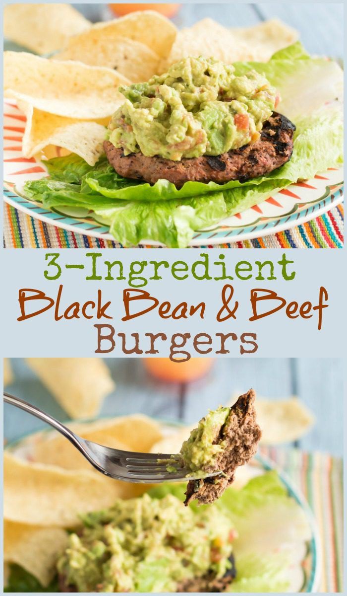 Get the best of both worlds with these beef and black bean burgers loaded with protein and fiber. These easy and flavorful burgers only need 3 ingredients!