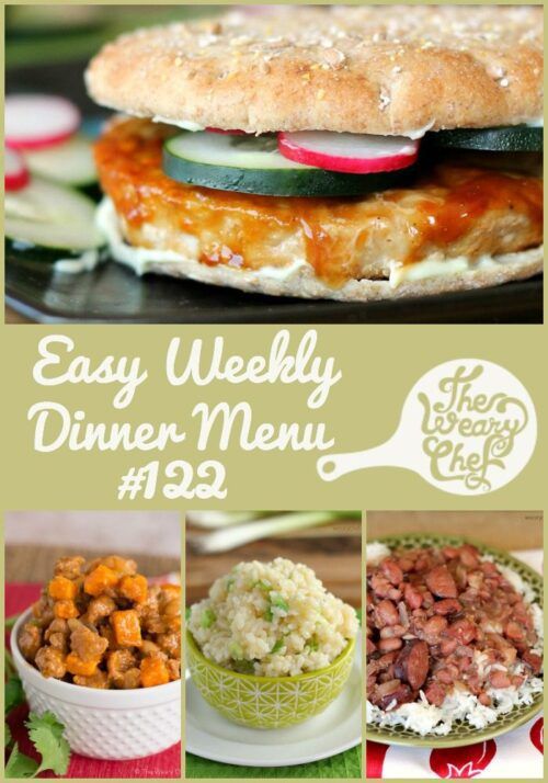 This week's dinner menu includes new recipes like Sweet Potato Sausage Chili and old favorites like Slow Cooker Red Beans and Rice and Stovetop BBQ Chicken!