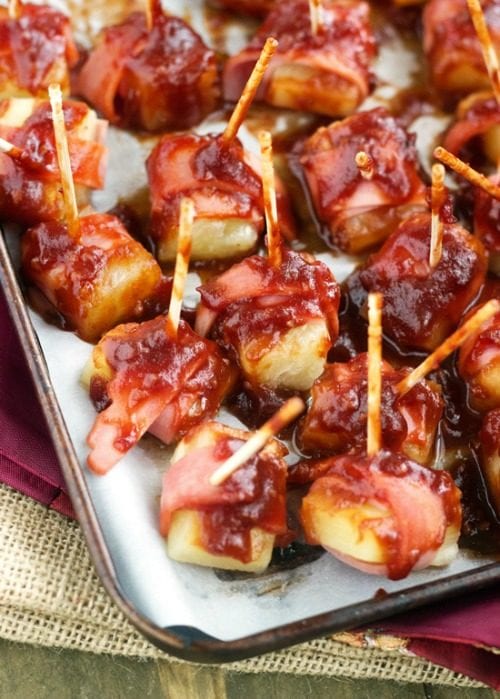 Sweet 'N Sour Bacon Wrapped Pineapple By Food Faith and Fitness