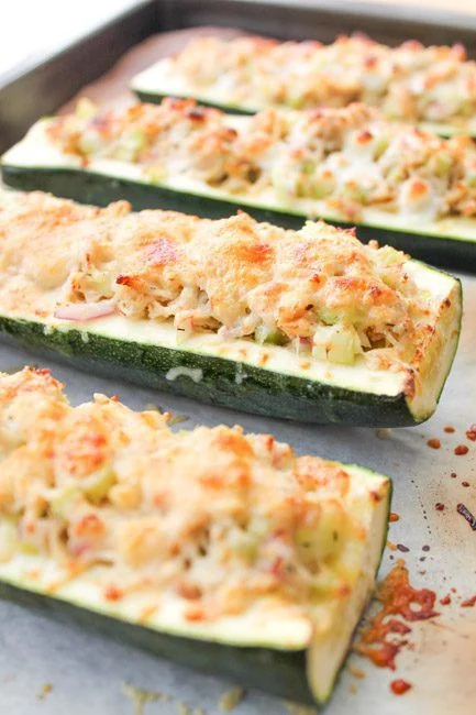 Roasted Zucchini Tuna Melts by  The Honour System (Featured on The Weary Chef)