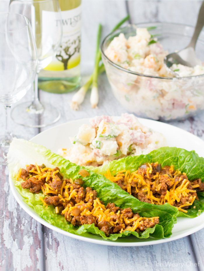 These turkey lettuce wraps with BBQ sauce are a quick and easy dinner that is fun to eat and healthy too!