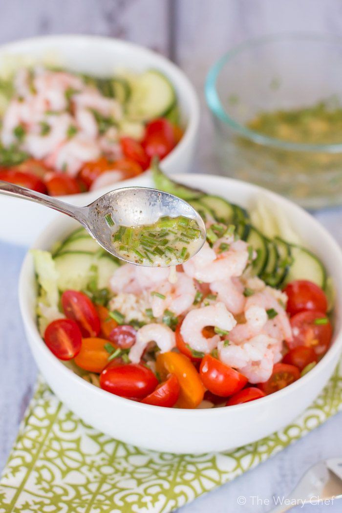 This shrimp and crab salad pairs perfectly with a La Terra Fina quiche!