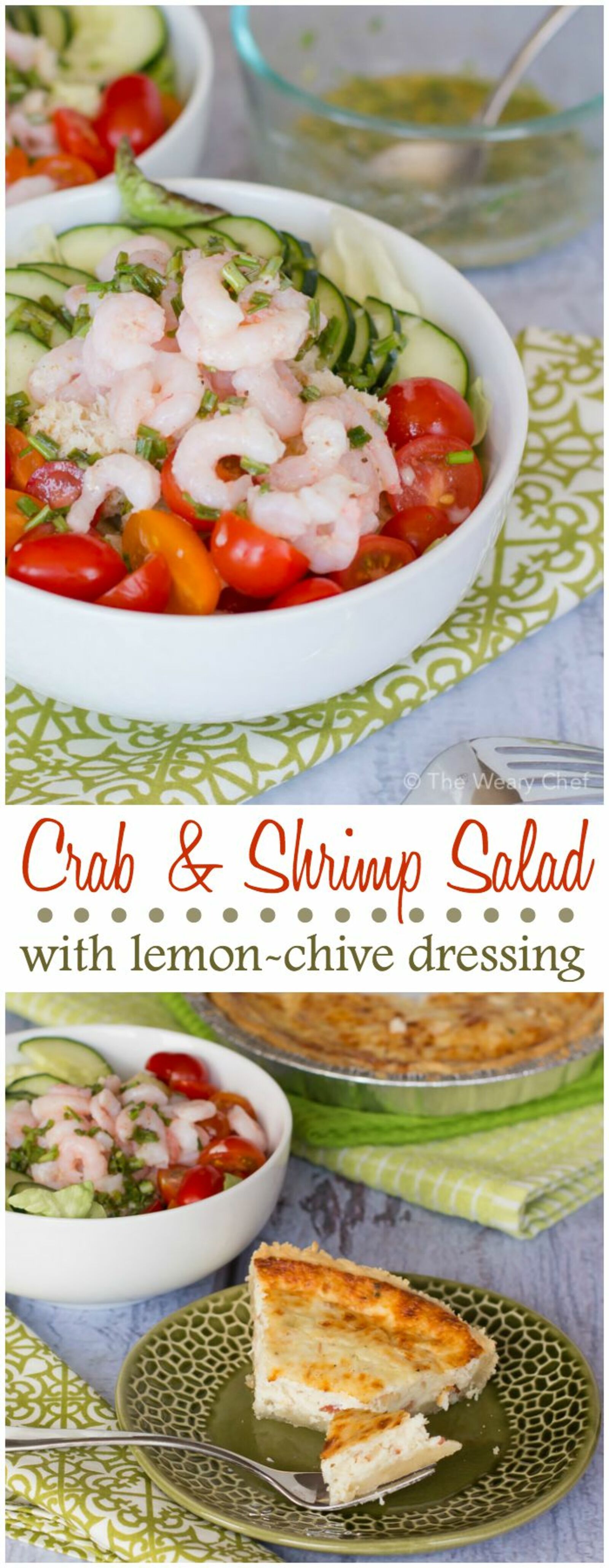 You'll love this lemony side salad recipe with crab and shrimp. Try it paired with quiche!