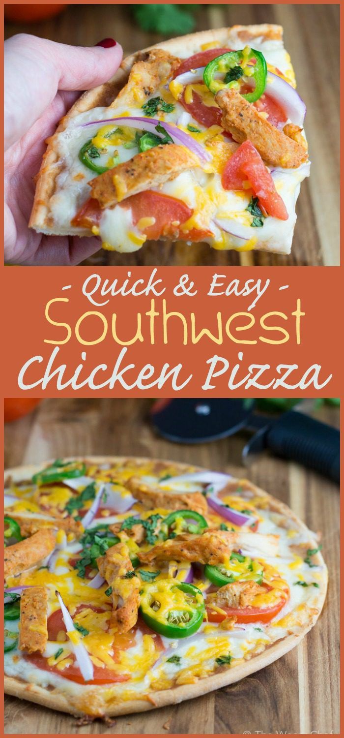 With a few shortcuts, this spicy southwest chicken pizza is quick and easy to make and rivals our local takeout place!