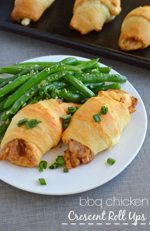 BBQ Chicken Crescent Roll Ups  by Sugar Dish Me 