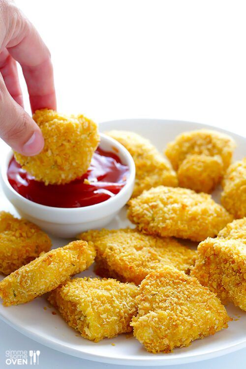 Baked Parmesan Chicken  Nuggets by Gimme Some Oven