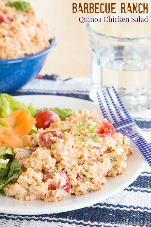 Barbecue Ranch Quinoa Chicken Salad by Cupcakes and Kale Chips