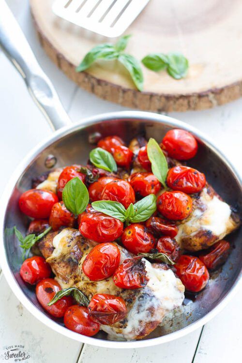 Grilled or Skillet Caprese Chicken by Life Made Sweeter