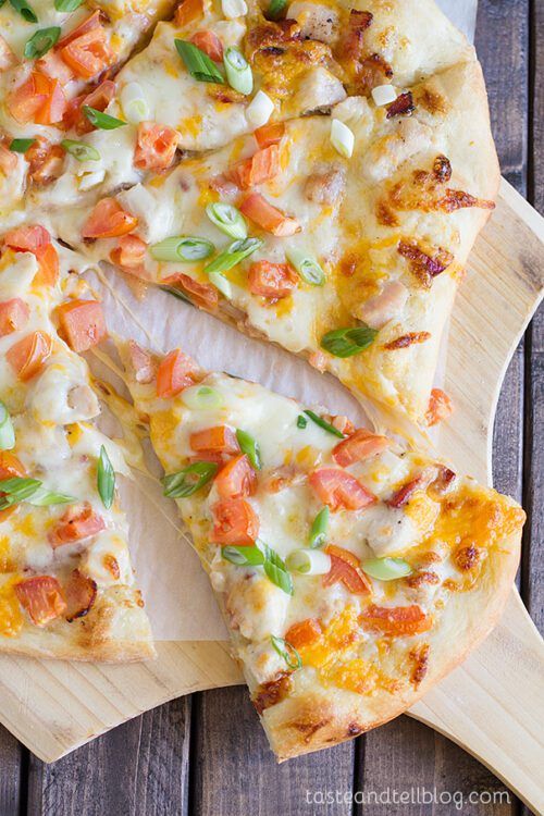 Chicken Bacon Ranch Pizza by Taste and Tell (featured on The Weary Chef)