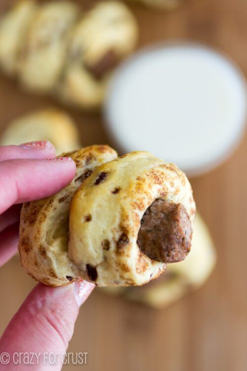 Cinnamon Roll Wrapped Sausages by Crazy for Crust