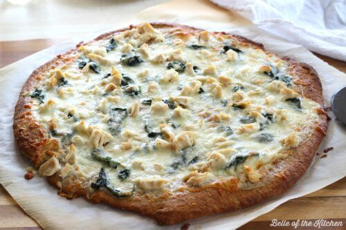 Chicken Alfredo Pizza by Belle of the Kitchen (featured on The Weary Chef)