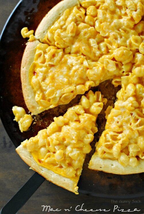 Macaroni and Cheese Pizza by The Gunny Sack (Featured on The Weary Chef)