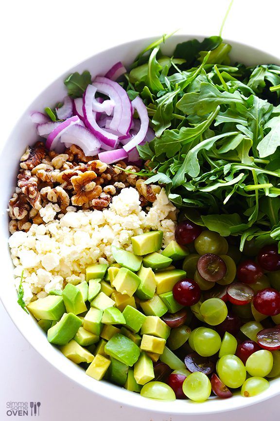 Grape, Avocado and Arugula Salad by Gimme Some Oven