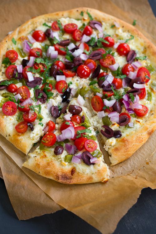 Greek Pizza by Cooking Classy (featured on The Weary Chef)