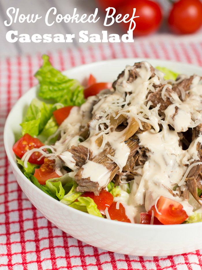 Slow Cooked Beef Caesar Salad