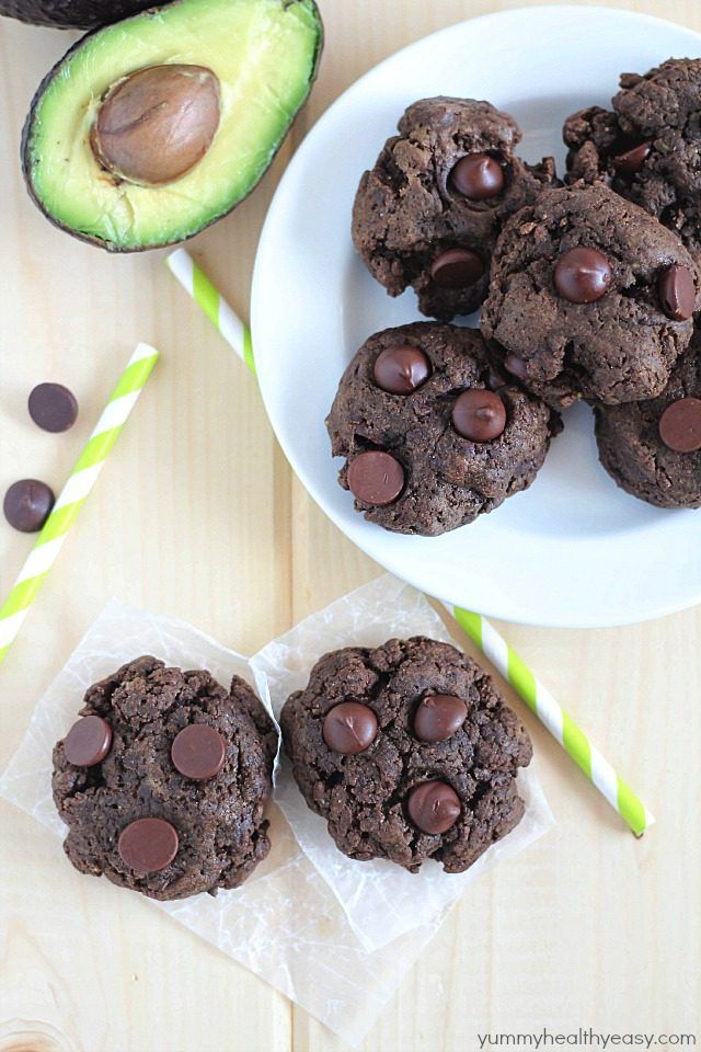 Double Chocolate Avocado Cookies by Yummy Healthy Easy