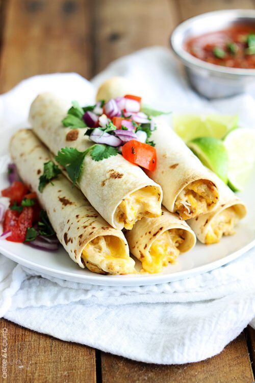 Slow Cooker Cream Cheese Chicken Taquitos by Creme De La Crumb 