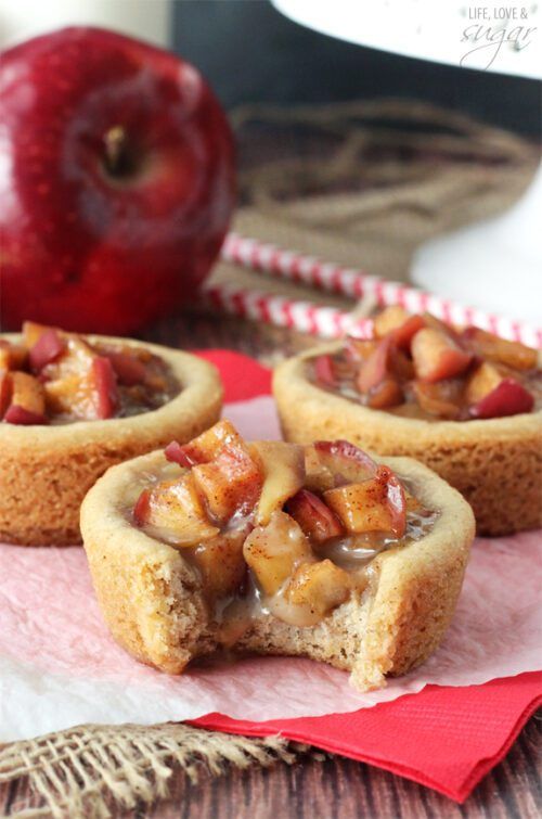 Caramel Apple Cookie Cups - Life, Love and Sugar