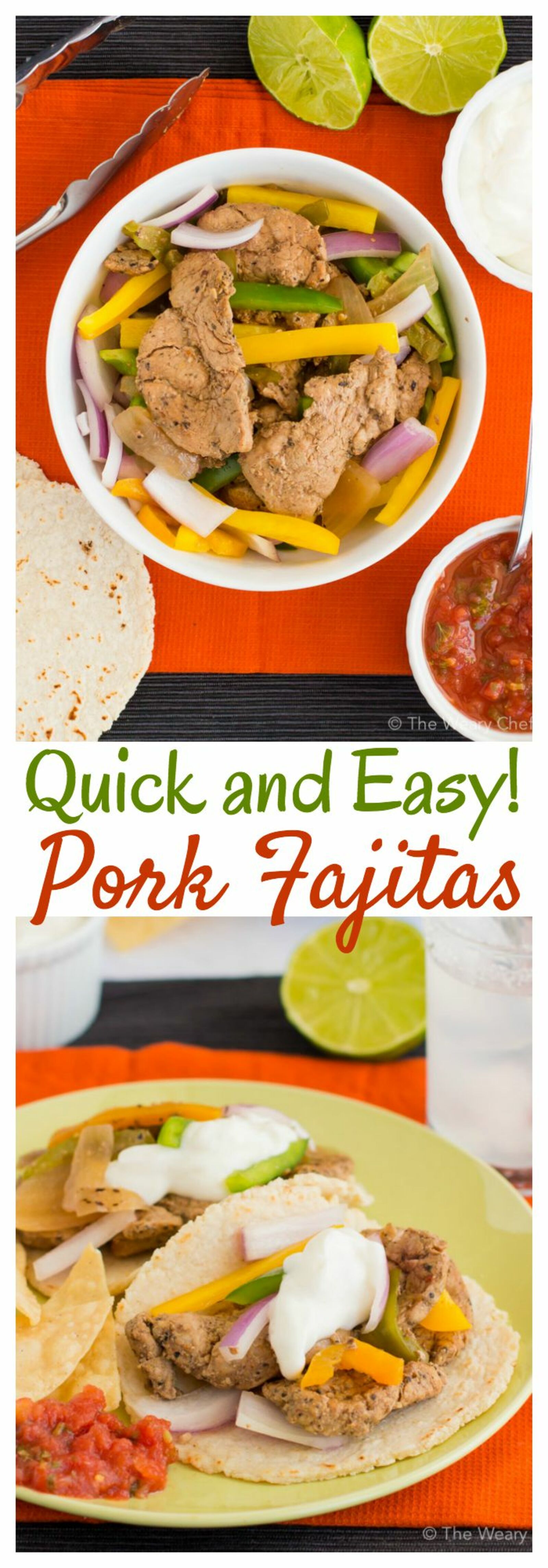 Imagine a fast, delicious, family-friendly dinner, and these easy pork fajitas will surely come to mind!