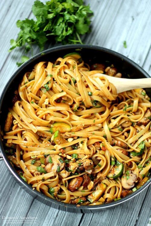 One Pot Spicy Thai Noodles by Domestic Superhero