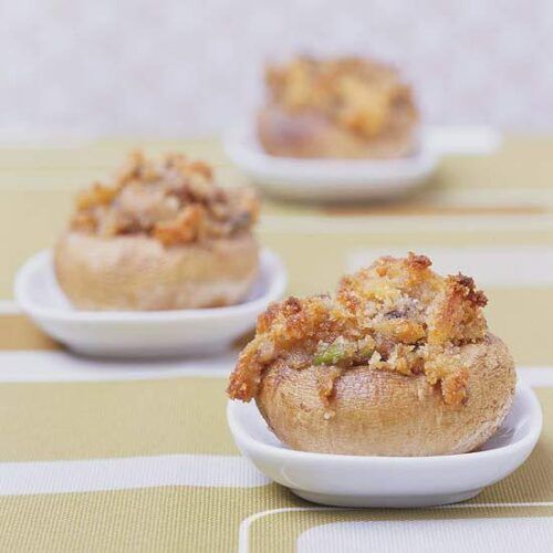 Stuffed Mushrooms Four Ways!<br/>by: Better Homes and Gardens<br/><a href='https://www.bhg.com/recipe/appetizers-snacks/stuffed-mushrooms/'>Click here for the recipe!</a>