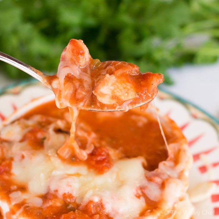 This hearty, satisfying creamy tomato soup is loaded with vegetables, tender chicken, and flavorful sausage. Perfect dinner for a cold night!