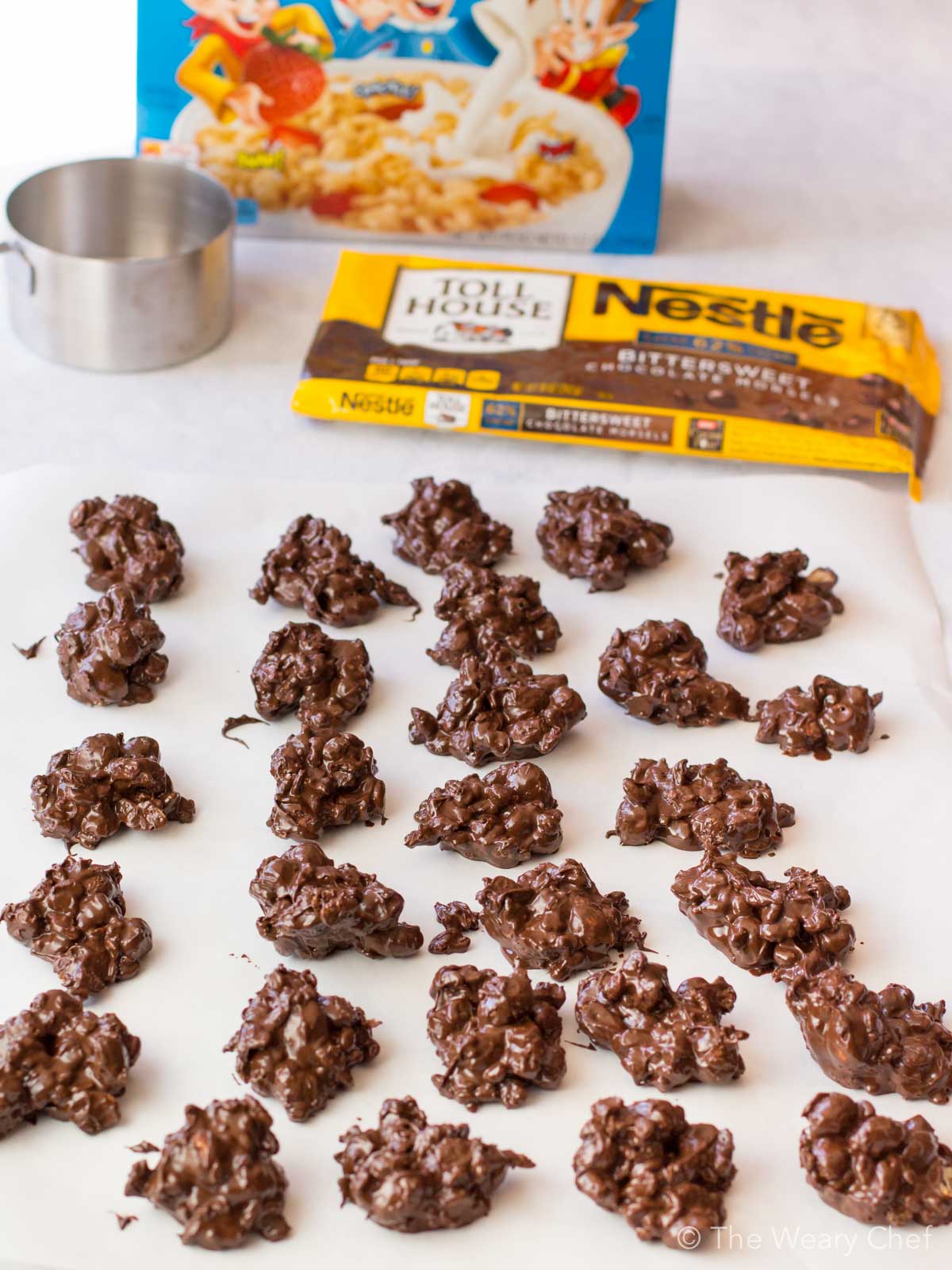 These crispy, crunchy Dark Chocolate Peanut Clusters are fun and easy to make. Perfect for holiday gifts!