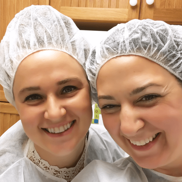 Touring food production facilities involves a lot of hairnets.