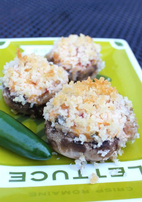 Jalapeño Popper Stuffed Mushrooms by Smile Sandwich