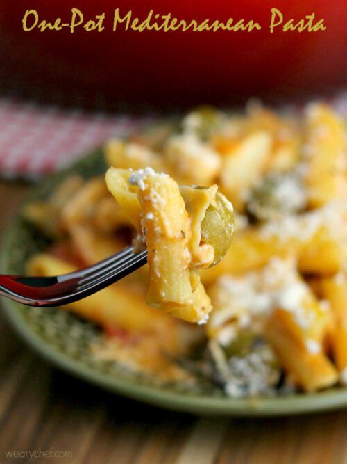 One-Pot Mediterranean Pasta by The Weary Chef