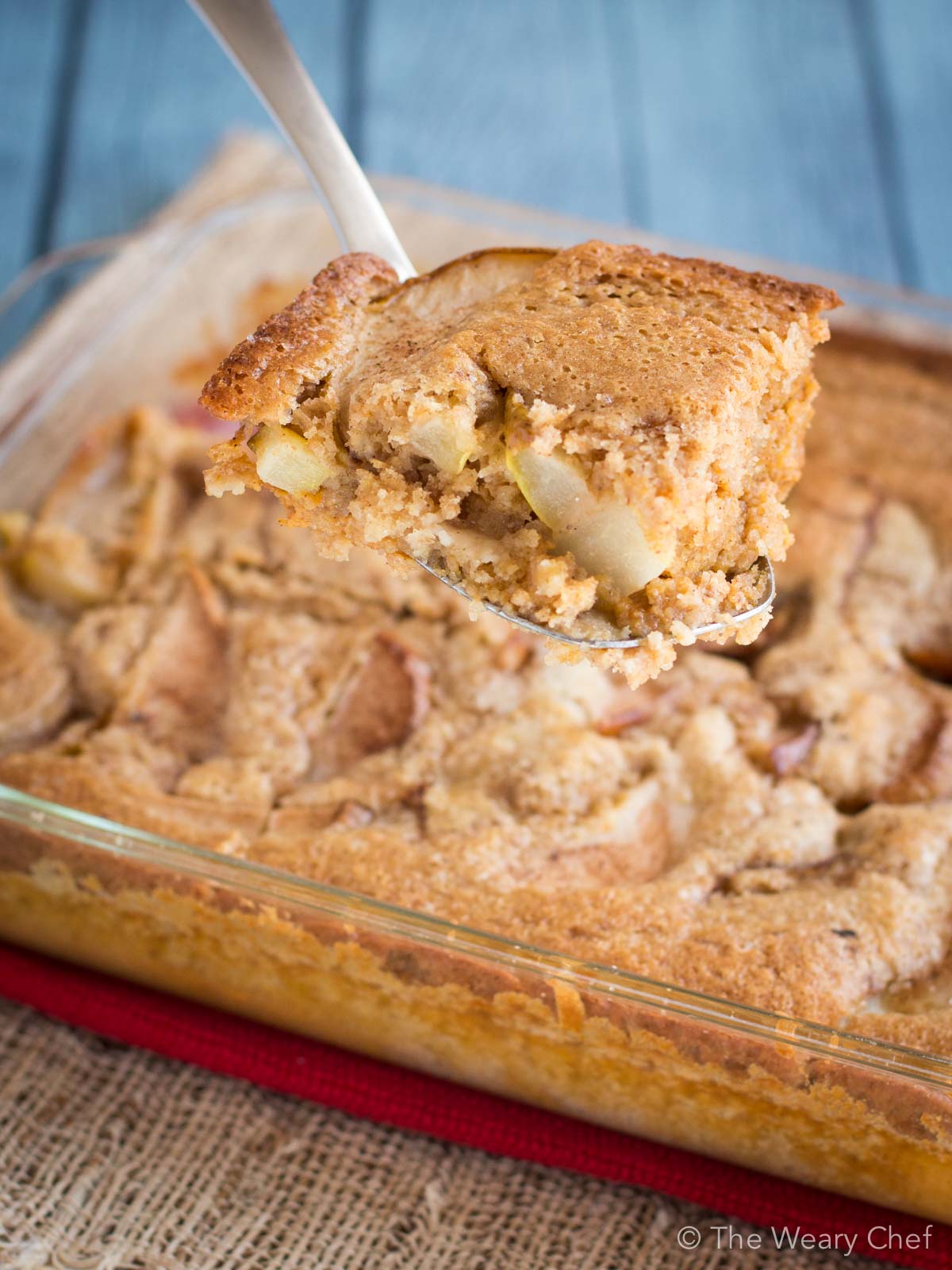 All the best of pumpkin pie and pear cobbler baked into one tasty dessert!