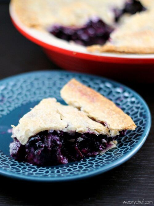 Blueberry Pie - The Weary Chef