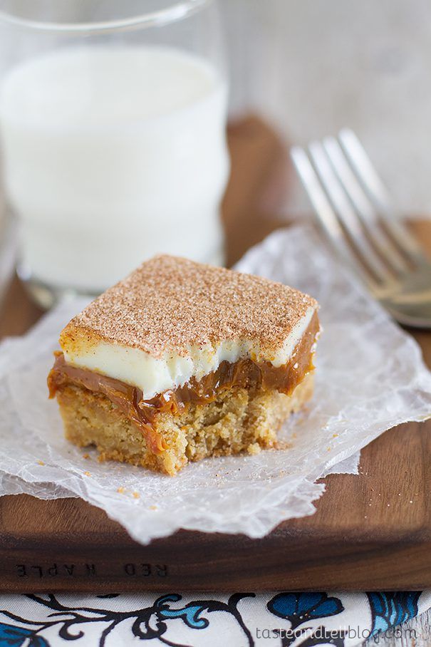 Caramel Snickerdoodle Bars by Taste and Tell Blog