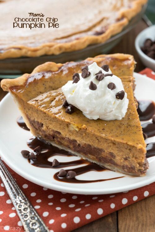 Chocolate Chip Pumpkin Pie - Crazy For Crust