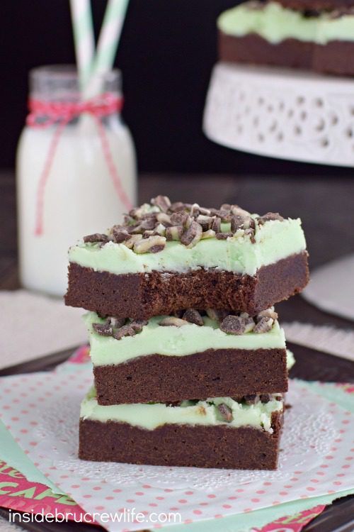 Chocolate Mint Sugar Cookie Bars by Inside BruCrew Life