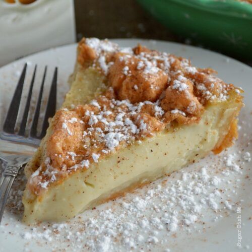 Creamy Egg Custard Pie - Sugar Dish Me