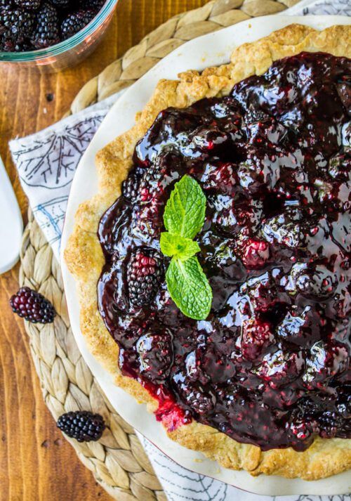 Fresh Blackberry Glacé Pie - The Food Charlatan