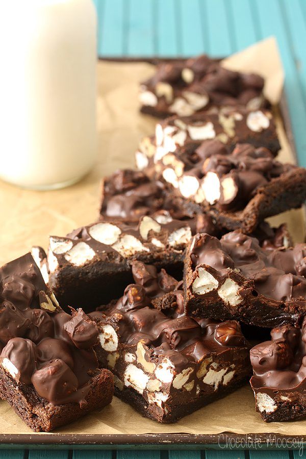 Rocky Road Cookie Fudge Bars by Chocolate Moosey