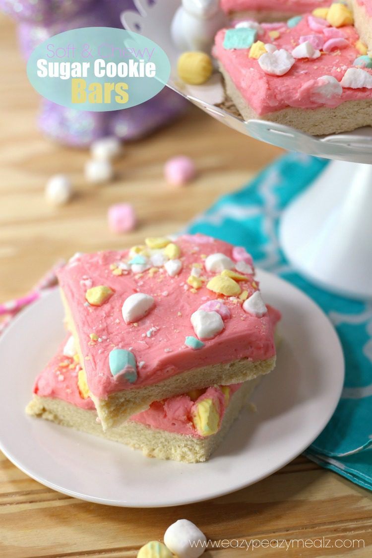 Soft and Chewy Sugar Cookie Bars by Eazy Peazy Mealz
