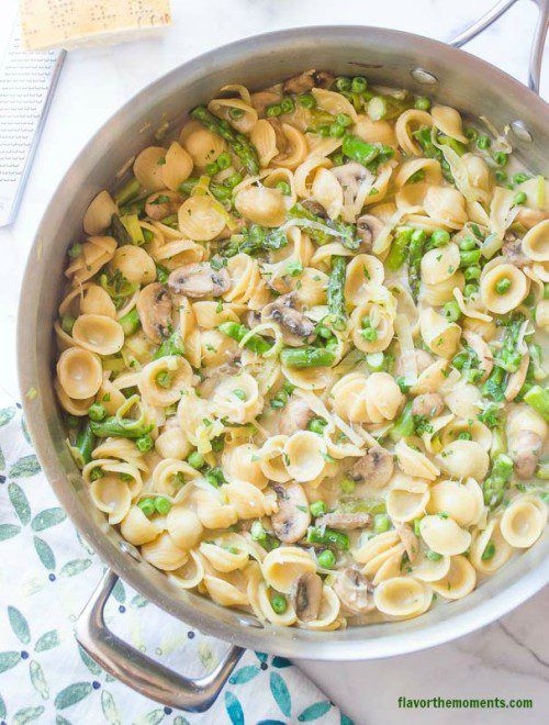 30-minute Skillet Pasta Primavera by Flavor the Moments